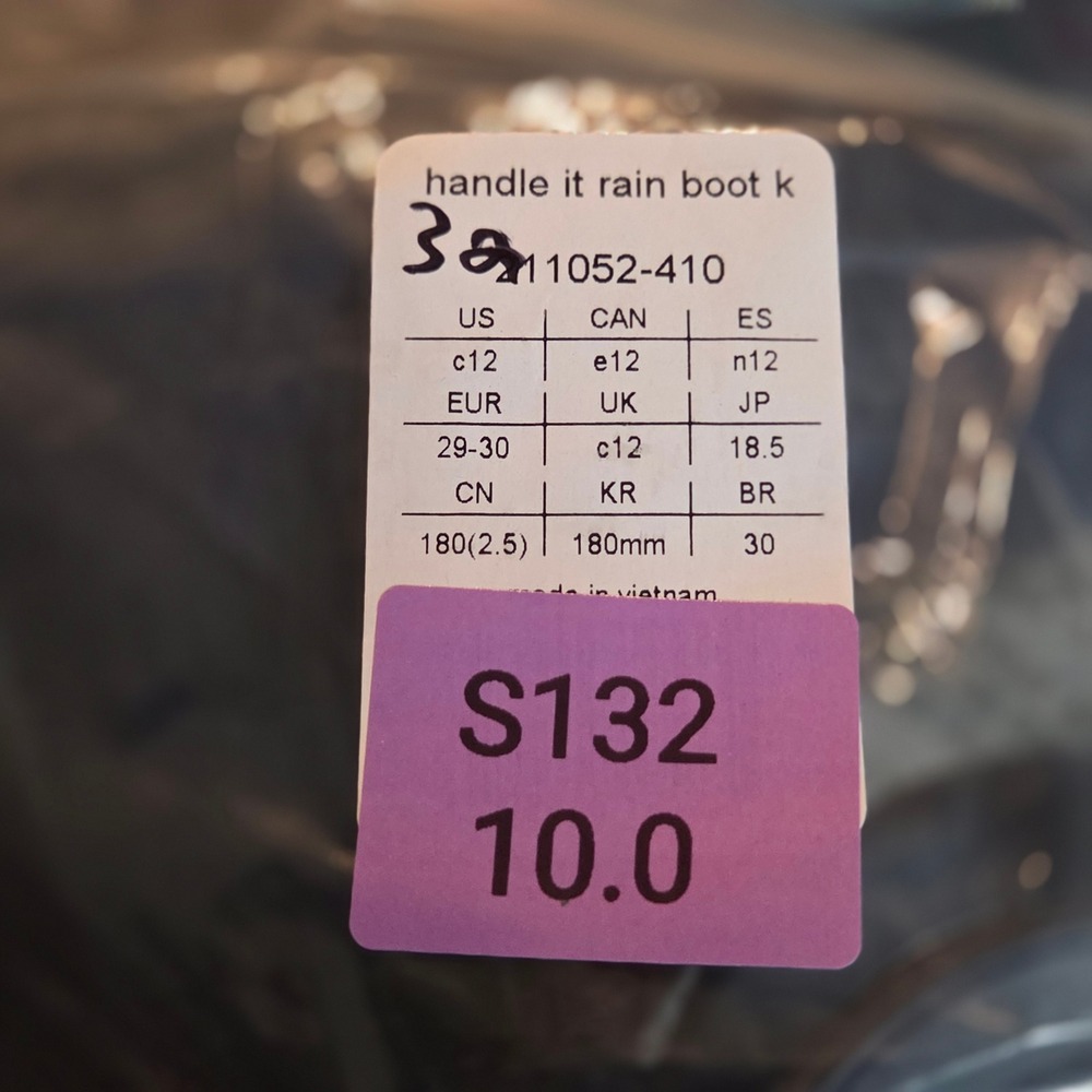 Crocs Handle It Rain Boot Kids Size C12 Navy Blue Waterproof Pull On Lightweight - Picture 8 of 8